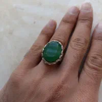 انگشتر فاخر زمرد و شرف الشمس کبیر حکاکی کار دست|جواهرات|کرمان, |دیوار