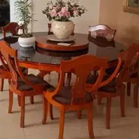 میز نهارخوری گرد 8 نفره برند پاسارگاد در حد نو