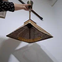 لوستر حصیری، بامبو، تک شعله