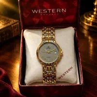 ساعت مچی سوئیسیWesternآکبند دهه ۹۰ روکش طلا ۱۸عیار