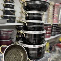 سرویس قابلمه 10پارچه سایز بزرگ 32 هلنا|ظروف پخت‌وپز|قم, ولیعصر|دیوار