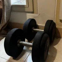 دو جفت دمبل درجه یک شش ضلعی۱۵و۲۰کیلویی|تجهیزات ورزشی|تهران, پونک|دیوار