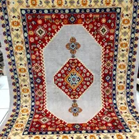 قالیچه سه متری اصل قشقایی شیراز رنگ لاکی طبیعی|فرش|تهران, حر|دیوار
