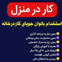 کار در خانه ودعوت به همکاری برای بانوان خانه دار