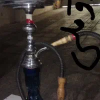 قلیان برنجی و چوبی