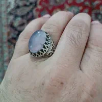 عقیق سوسنی با رکاب نقره|جواهرات|قم, کوه سفید|دیوار