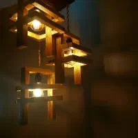 لوستر چوبی|لوستر و چراغ آویز|ارومیه, |دیوار