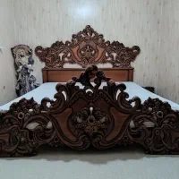 تخت خواب دونفره کامل منبت|تخت و سرویس خواب|اصفهان, خواجو|دیوار
