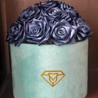 تخفیف باکس گل ربانی شاین دار به مناسبت روز مادر|گل مصنوعی|قم, چهل درخت|دیوار