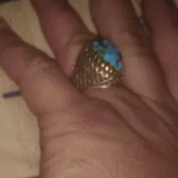 انگشترفیروزه 925شناسنامه دار و یاقوت شرف نقره....