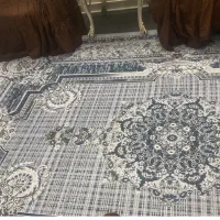 روفرشی کش دار مخملی نه متری طرح فرش دوعدد