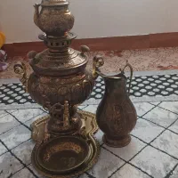 سماور برنجی زغالی