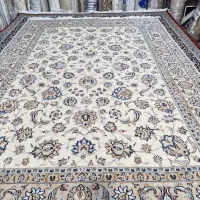 تک ۹متری دستباف کرم افشان دستباف