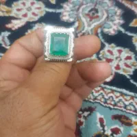 انگوشتر زمرد۲۹گرم۵۲معدنی دست سازویک ساعت رادواصل