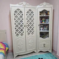 سرویس خواب نوزاد نوجوان با کمد دو در و کمد ویترینی
