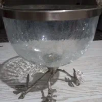 کاسه ابگز نقره ای سرخ کن‌کرون سینی پیوتر یا سیلور