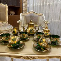 سرویس چایخوری 17پارچه قدیمی اصل چک
