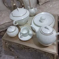 سرویس چینی تقدیس ۲۴ نفره طرح روجا، شیری رنگ|ظروف سرو و پذیرایی|قم, باجک سه|دیوار