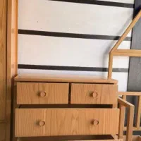 ست تخت کودک چوب طبیعی با رنگ‌های غیرسمی *اقساطی