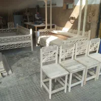 میز صندلی چوبی فلزی|میز و صندلی غذاخوری|مرودشت, دولت آباد|دیوار