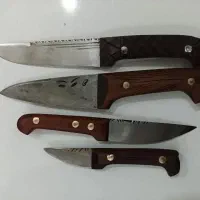 چاقو قصابی و جیبی فنر اره آتیشی فولاد دسته عناب