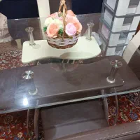 میز ناهارخوری چهارنفره|میز و صندلی غذاخوری|نور, |دیوار