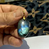 سنگ و نگین انگشتر آویز لابرادوریت تایگر عقیق