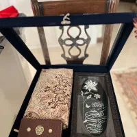 کادویی تابلو گل نقره به همراه رومیزی مربع و قرآن|صنایع دستی و سایر لوازم تزئینی|تهران, ولنجک|دیوار