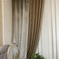 دوجفت دستک پرده مخمل نسکافه ای