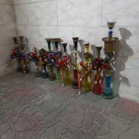 قلیان چوبی برنجی طمع خورده بی طمع|کلکسیون و سرگرمی|فردوسیه, |دیوار