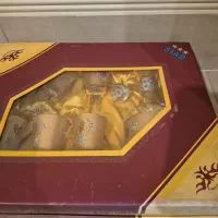 جام کریستالی،با ۶ گیلاس خوری،نو و بدون استفاده