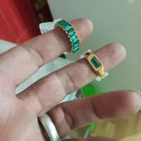انگشتر جواهری خرید خارج آب طلا یاقوت قدیم زمرد