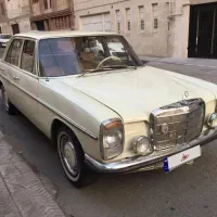 بنز 200 مدل 1971 سفید شیری پلاک تهران