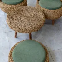 صندلی وپاف و میز حصیری