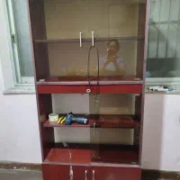 کتابخانه و کمد رنگ‌چوب نراد دو عدد