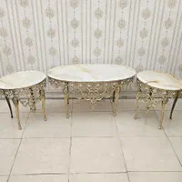 جلو مبلی برنزی برنجی گل افتاب