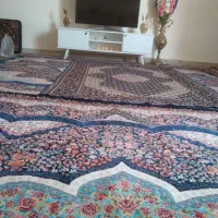 دوعددفرش ۹متری در حد نو رنگ سرمه ی ۷۵۰شانه