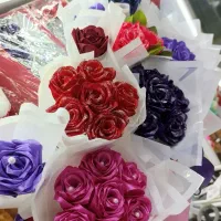 دسته گل های روبانی
