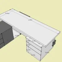 میز منشی و اداری(۲ عدد L)|مبلمان اداری|بهبهان, |دیوار