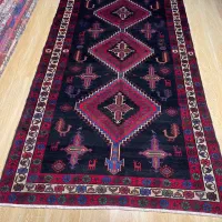 فرش میانه همدان پشم دستریس رنگ گیاهی