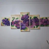 تابلوی ۵ تکه نقش برجسته.کار دست