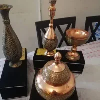 ظروف مسی خاتم کاری شد زیبا