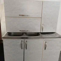 کابینت ام دی آف وسینگ دو لگنه و آب چکان