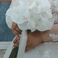 دسته گل عروس ارکیده لمسی خارجی