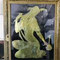 مس کار دست با قاب خاتم بسیار قدیمی|صنایع دستی و سایر لوازم تزئینی|لاهیجان, گلستان|دیوار