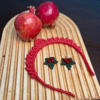 گوشواره دستبافت یلدایی|زیورآلات و اکسسوری|بندر انزلی, عباس آباد|دیوار