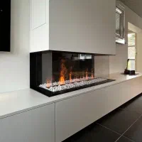 تولید شومینه برقی و گازی|بخاری، هیتر، شومینه|قائم‌شهر, |دیوار