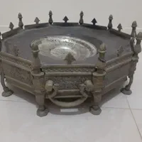 منقل بزرگ برنجی قدیمی داخل مس وزن نه و نیم کیلو