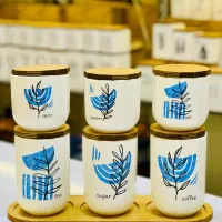 ست بانکه سرامیکی جا ادویه در دو سایز|ظروف نگهدارنده، پلاستیکی، یک‌بارمصرف|سیرجان, |دیوار