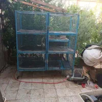 قفس بزرگ اهنی ۶ جا ۴ درب|لوازم جانبی حیوانات|قم, باجک یک|دیوار